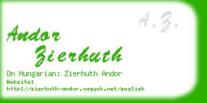 andor zierhuth business card